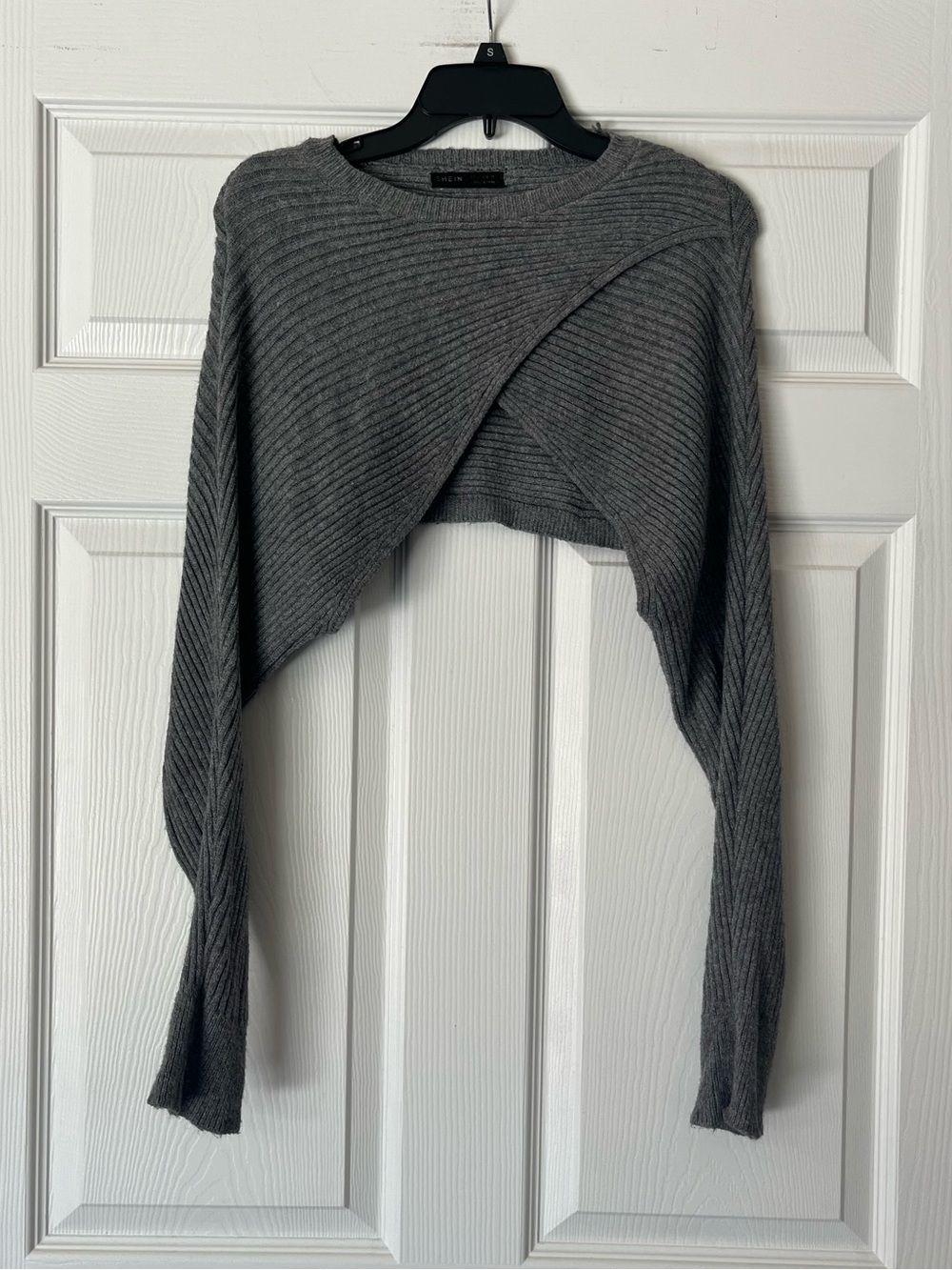SHEIN Ribbed Shrug Sweater